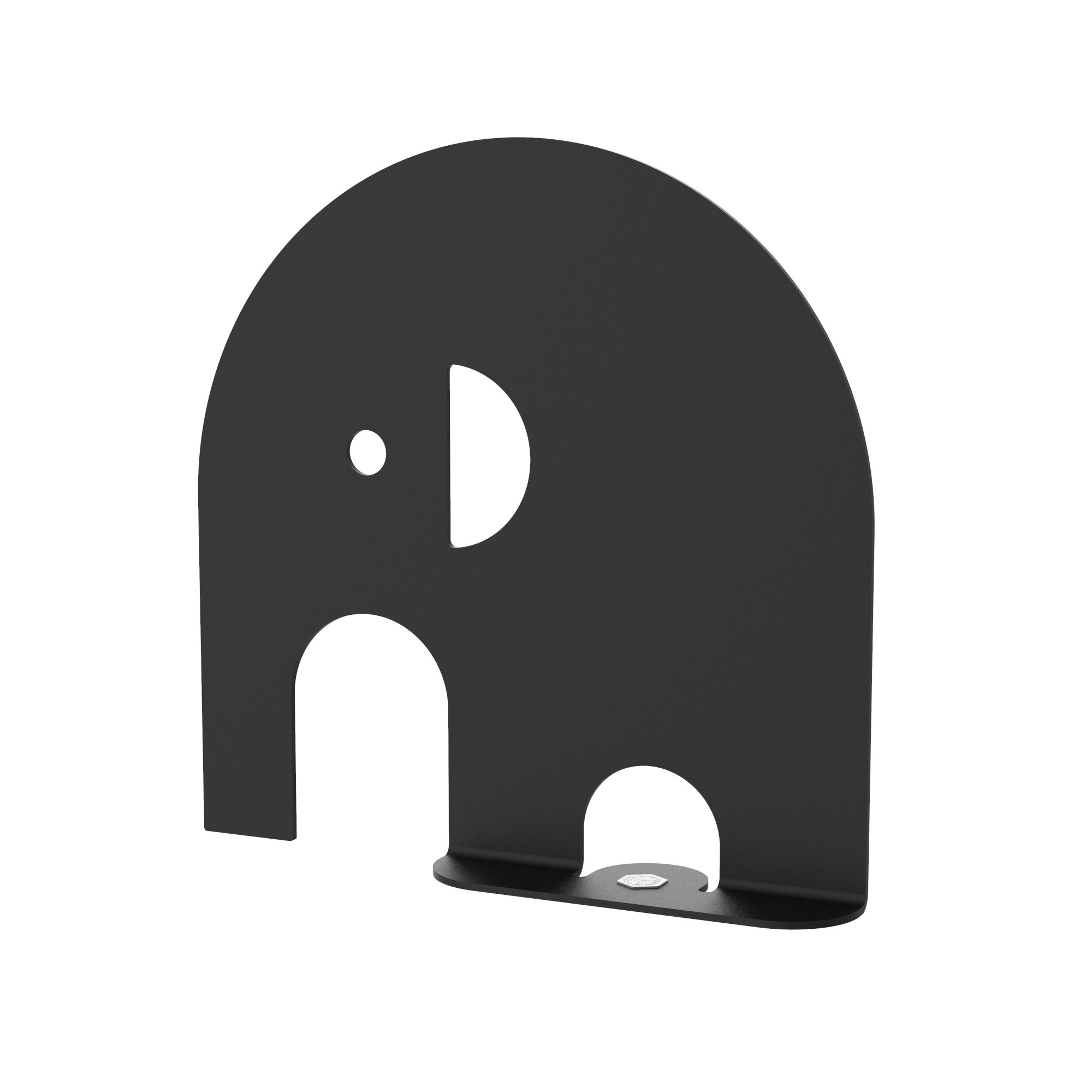 Dekorationsfigur Elefant aus Metall, schwarz, Höhe 20 cm