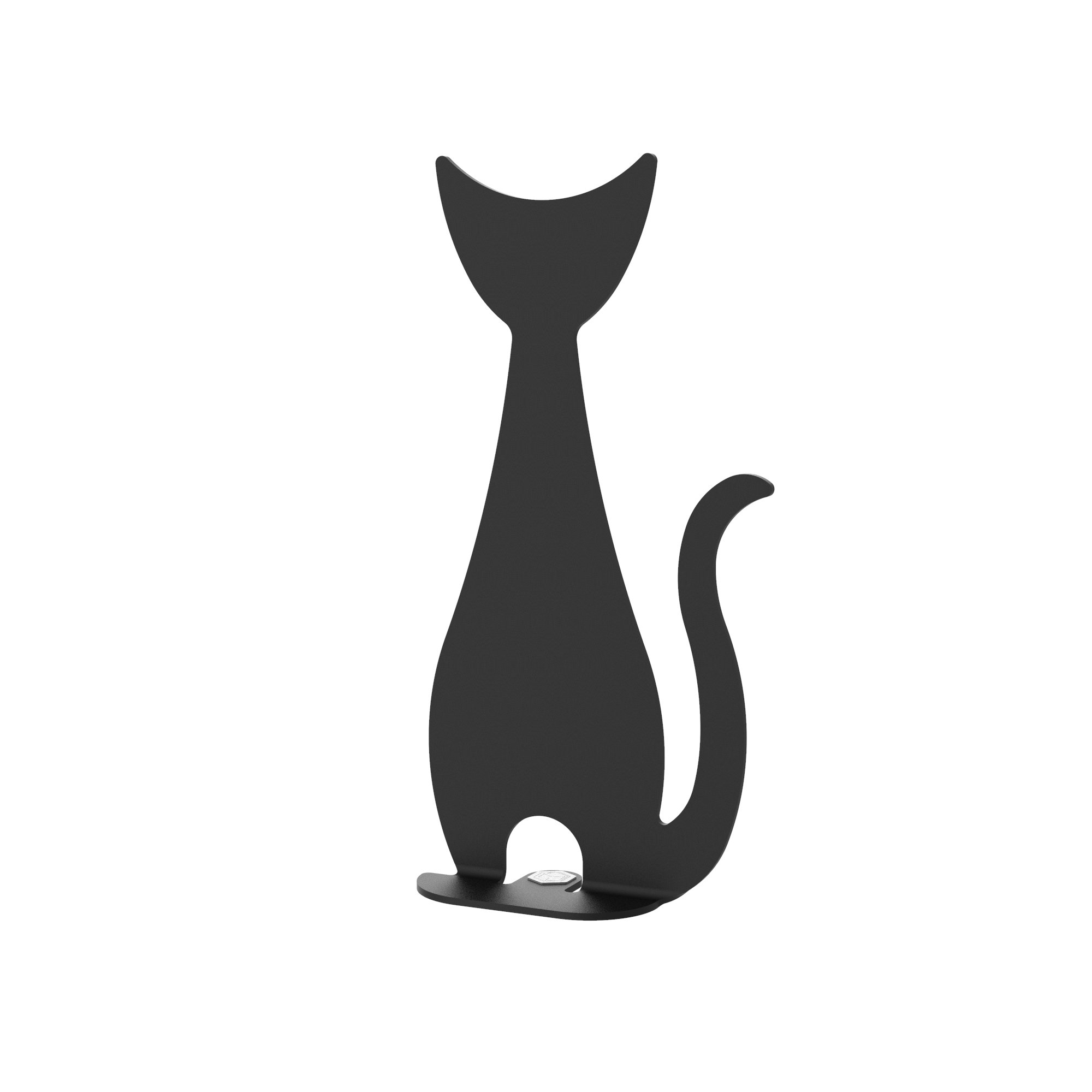 Dekorationsfigur Katze aus Metall, schwarz, Höhe 20 cm