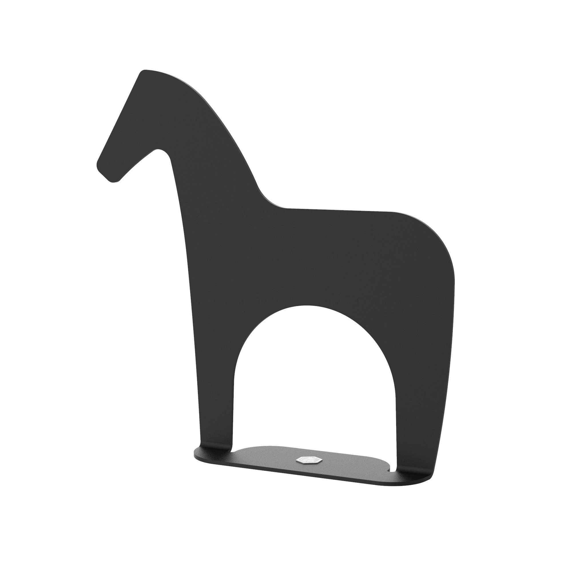 Dekorationsfigur Pferd aus Metall, schwarz, Höhe 20 cm