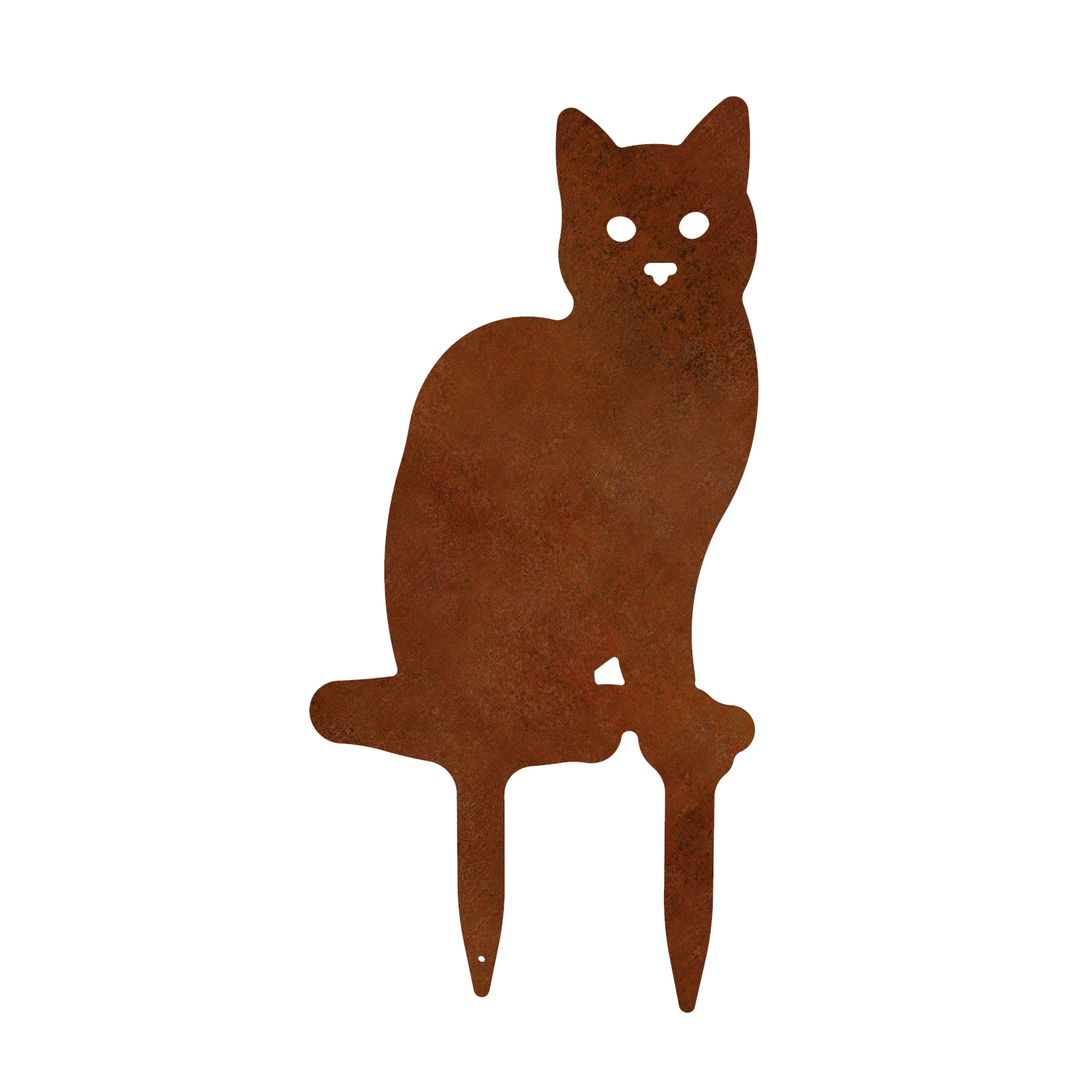 Gartenfigur Katze, 54 cm, Cortenstahl