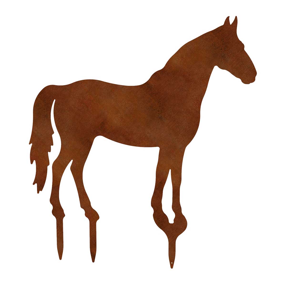 Gartenfigur Pferd aus Cortenstahl, Höhe 105 cm