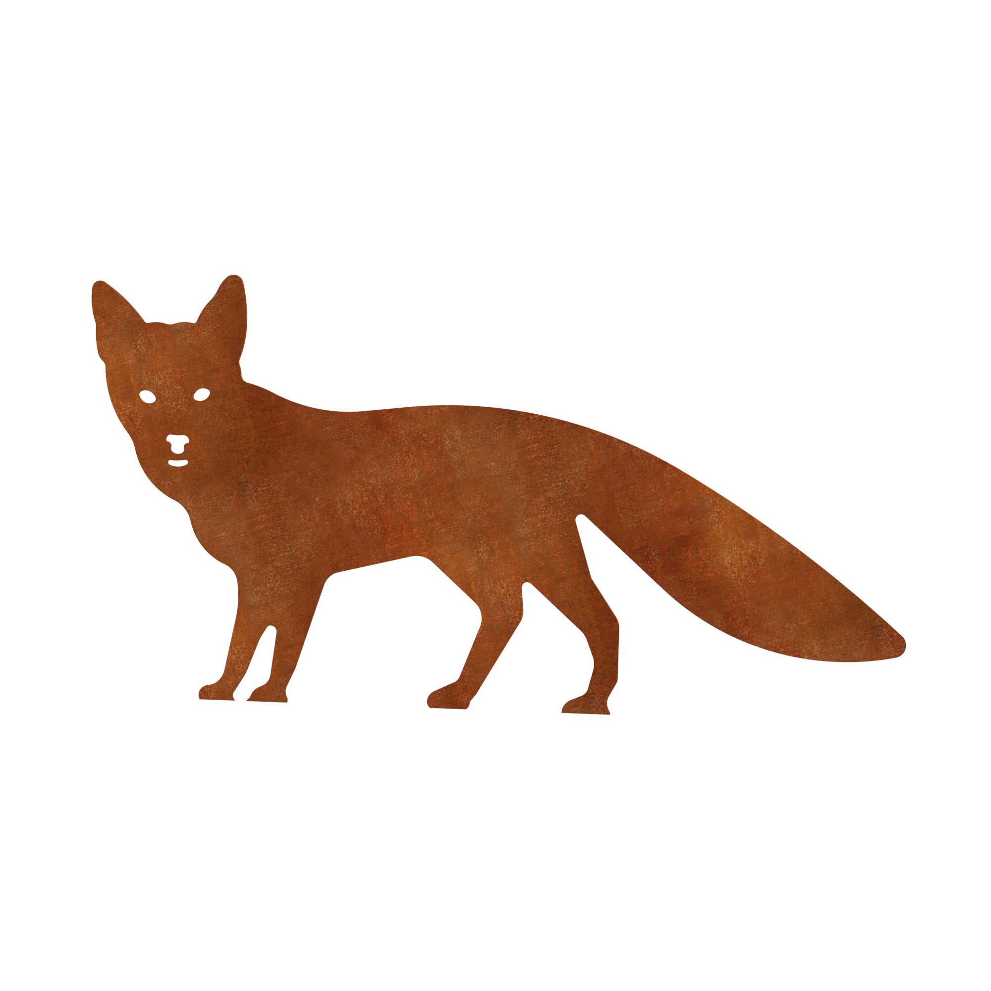 Gartendeko Fuchs aus Stahl steckbar