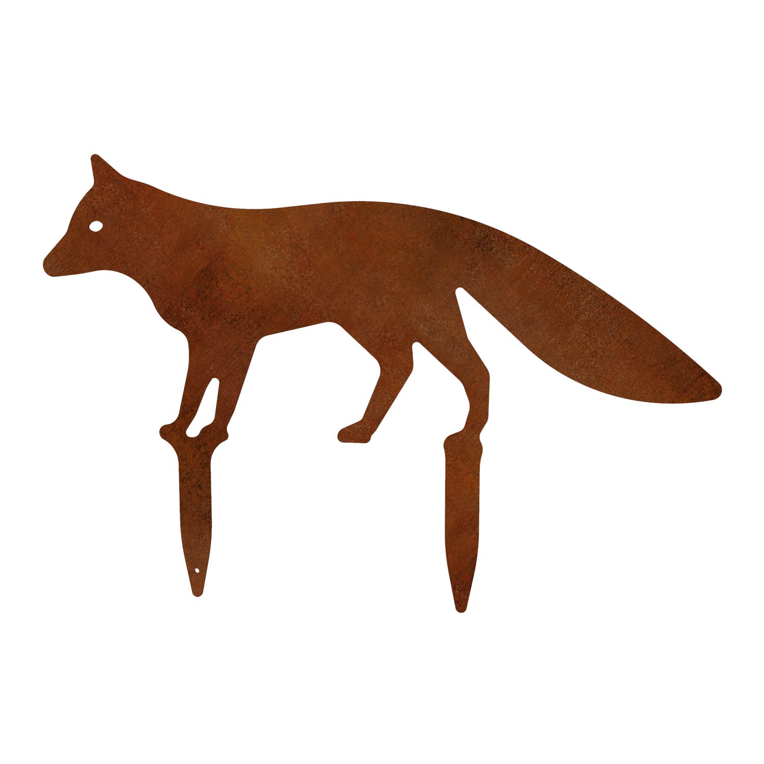 Gartenfigur Fuchs, 40 cm, steckbar, Cortenstahl