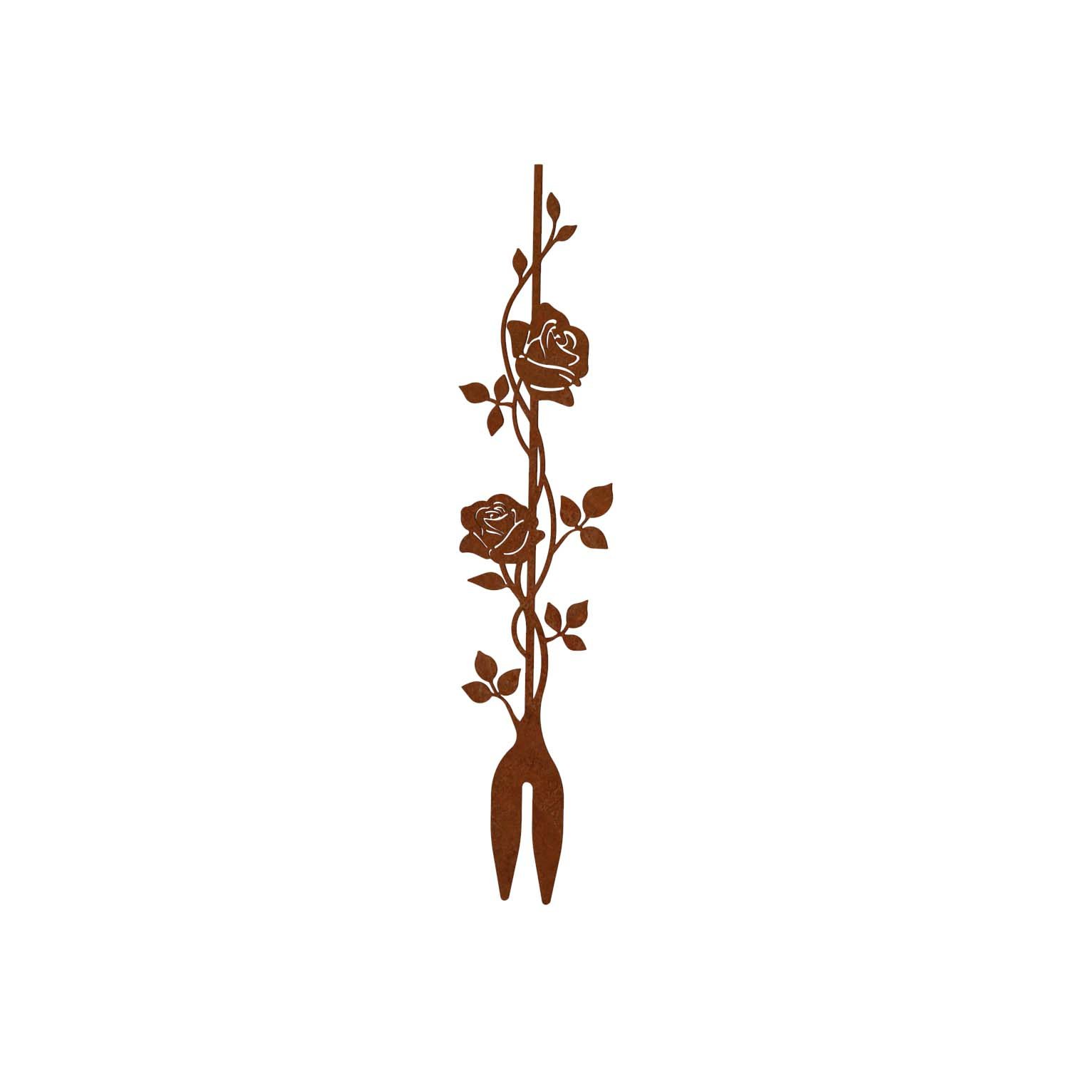 Beetstecker ROSEN aus Cortenstahl, Höhe 40 cm