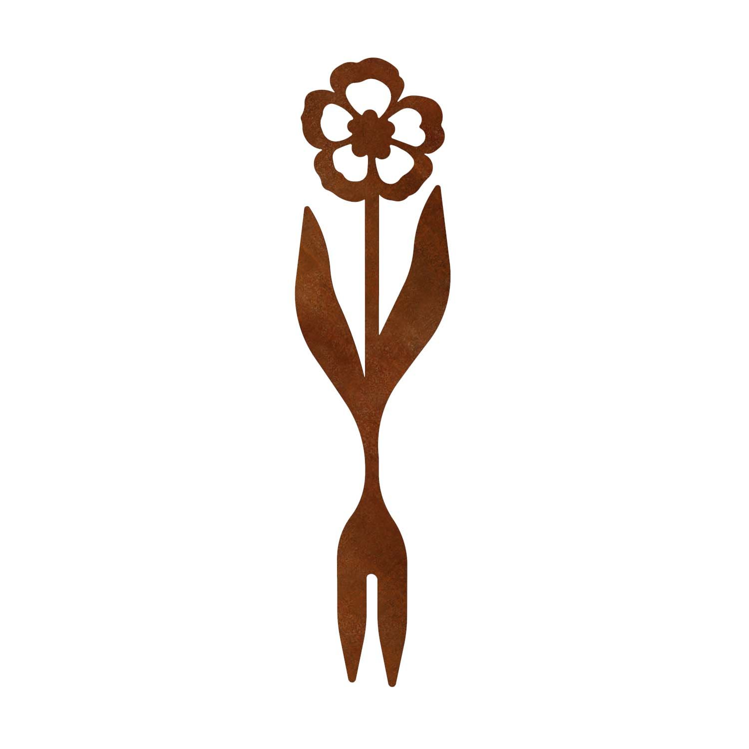 Beetstecker BLUME aus Cortenstahl, Höhe 80 cm
