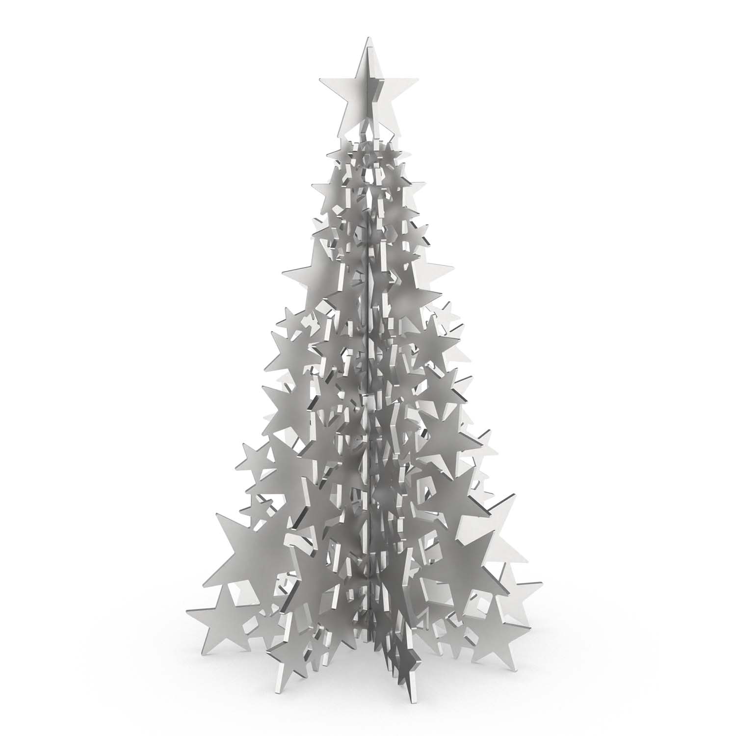 Weihnachtsbaum Dekoelement aus Edelstahl, steckbar, Höhe 24 cm