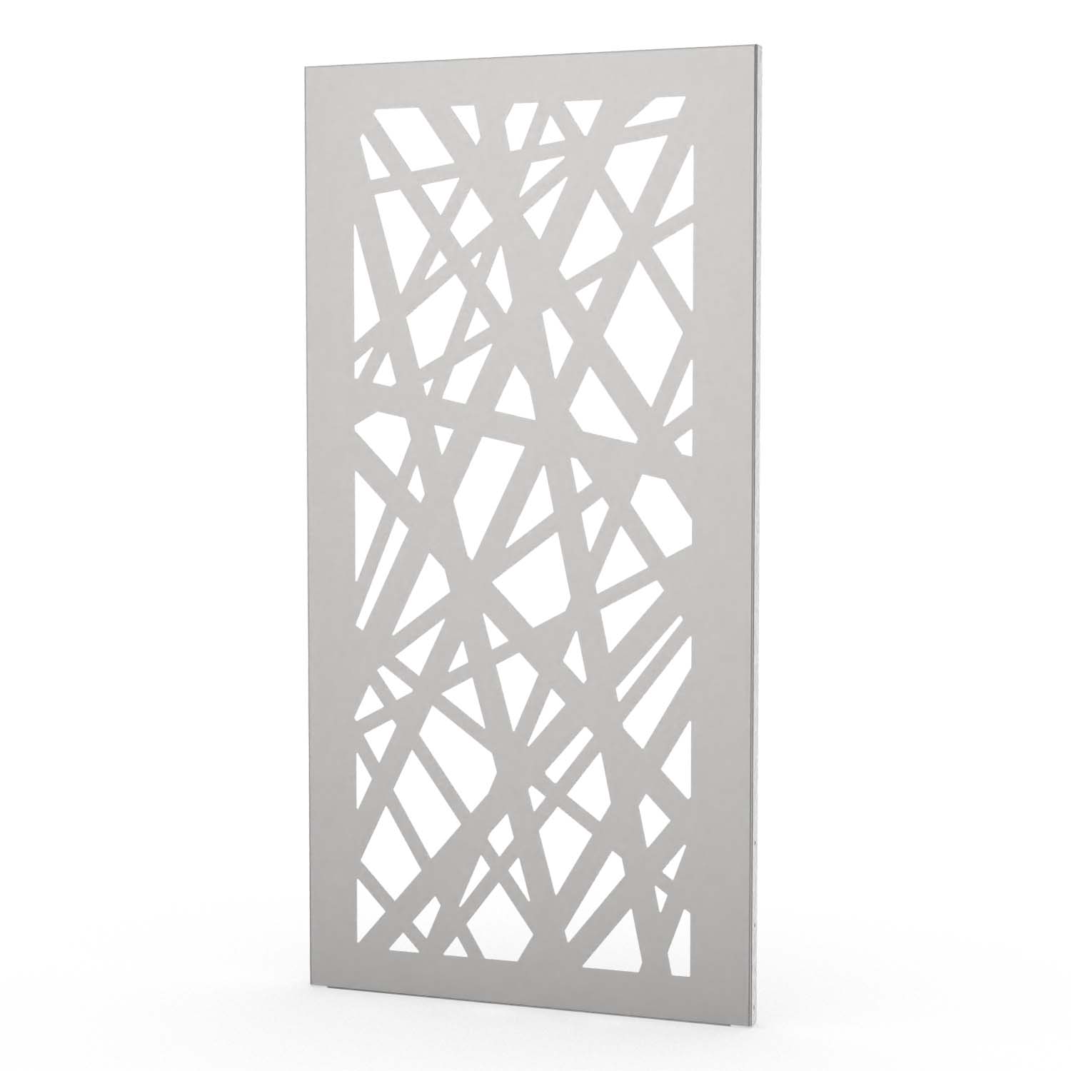 Sichtschutzwand aus Edelstahl, Motiv Linien 5X, 1050 x 2100 x 2 mm, 50 mm gekantet