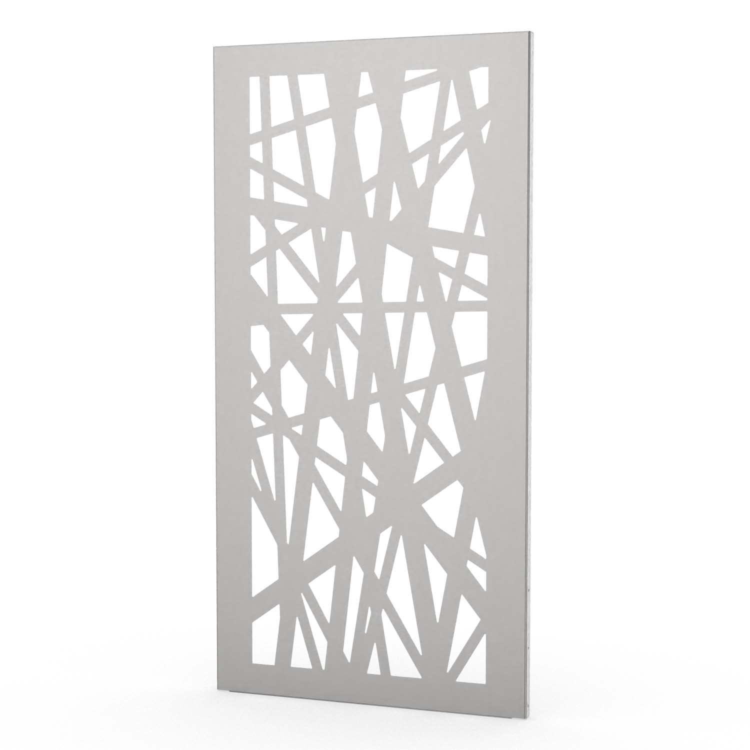 Sichtschutzwand aus Edelstahl, Motiv Linien 5XI, 1050 x 2100 x 2 mm, 50 mm gekantet