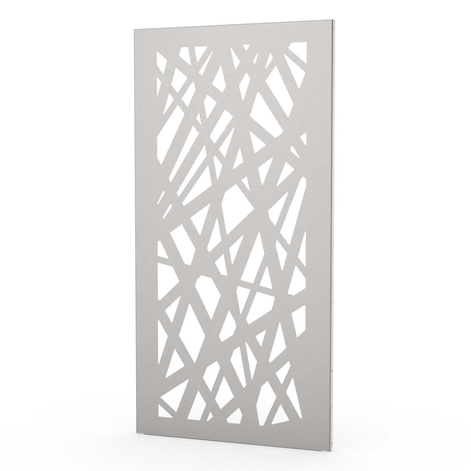 Sichtschutzwand aus Edelstahl, Motiv Linien 5XII, 1050 x 2100 x 2 mm, 50 mm gekantet