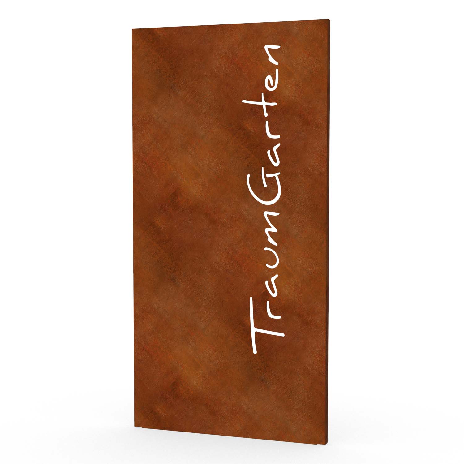 Sichtschutzwand aus Cortenstahl, Motiv TraumGarten, 1050 x 2100 x 2 mm, 50 mm gekantet