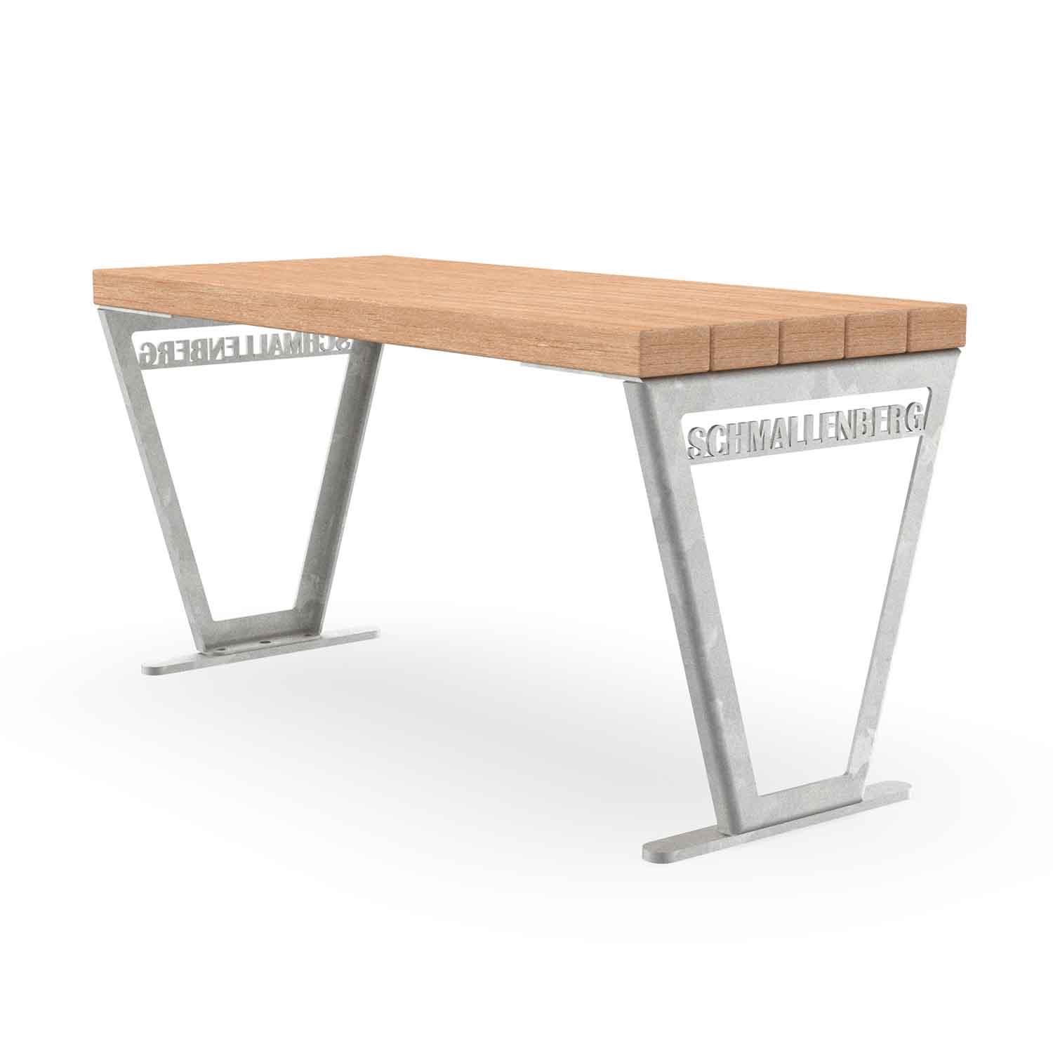 Tisch für Gartenbank SCHMALLENBERG aus Stahl und Douglasienholz